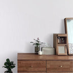 Grasscloth Peel and Stick Wallpaper White Gold Wallpaper 15.7"x 196" Thick - Image 3