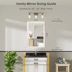 24x36 Inch White Bathroom Mirror - Image 2
