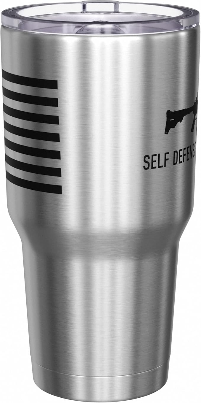 We The People Holsters - Self-Defense - Coffee Tumbler - American Flag Coffee Travel Mug - Engraved Tumbler - Double Insulated Tumbler - 30 oz
