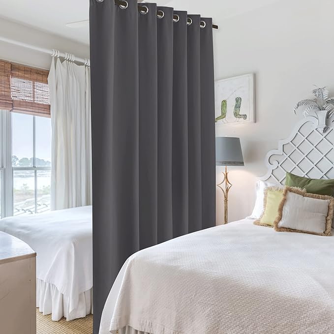 RYB HOME Extra Wide Curtains for Divider Room Separation Soundproof Temporary - Image 4