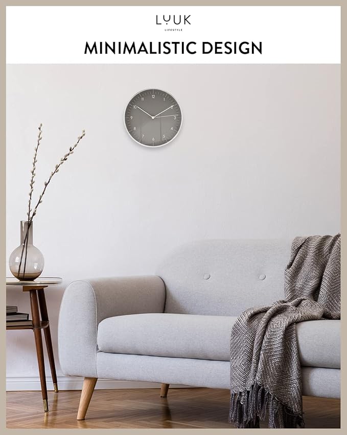 LUUK LIFESTYLE Wall Clock with Silent Movement, Minimalist Scandinavian Design - Image 4