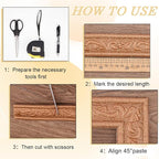 CRASPIRE 90x1.8in Peel Stick Foam Crown Molding Baseboard Trim Bronze Self - Image 5
