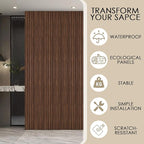 8-Pack 3D Slat Wall Panels — Soundproof Faux Wood Wall Panels - Image 4