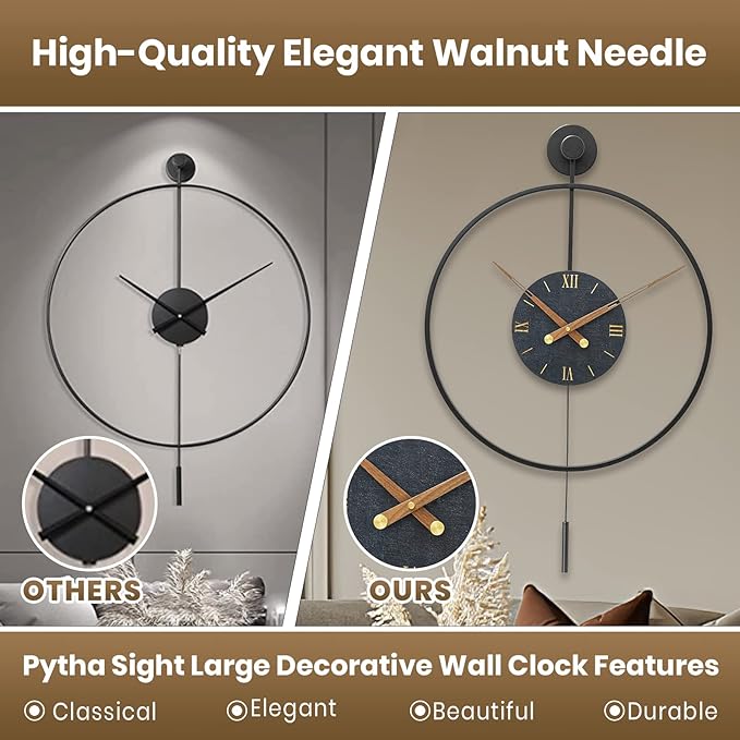 Large Modern Wall Clock, Wall Clocks - Image 4