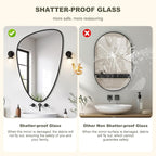 WallBeyond Asymmetrical Mirror, Irregular Wall Mirror, Wall Mirrors Decorative - Image 5