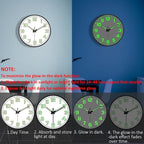 12 Inch Silent Wall Clocks Battery Operated, Glow in The Dark Wall Clock - Image 4