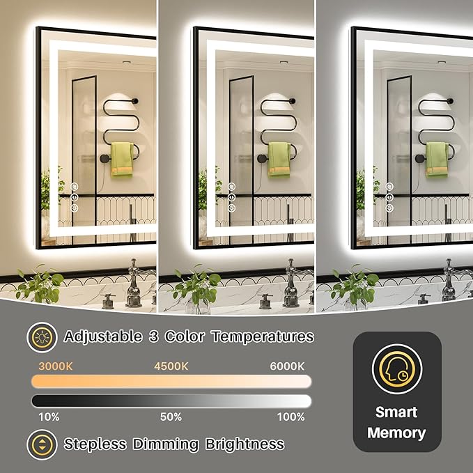 72x32 Inch LED Bathroom Mirror - Image 5