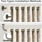 Curtain Rods 36-120 Inch, Antique Bronze Wrap Around Blackout Curtain Rods - Image 4