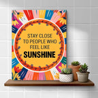 Inspirational Sunshine Wall Art Decor, Motivational Canvas Painting Pictures - Image 4