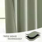 MIULEE Back Tab Sage Green Curtains 90 Inch Long 2 Panels Set - Image 7