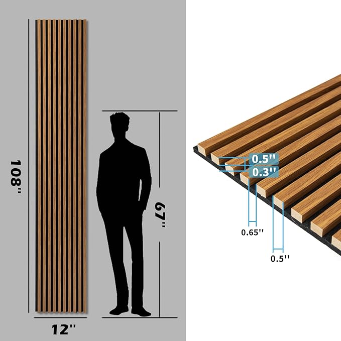 Art3d 2-Pack 108" x 12" Acoustic Wood Panels - Image 6