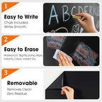 Chalkboard Wallpaper Peel and Stick, 17.5"x78.7" Blackboard Contact Paper Self - Image 7
