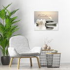 EOBTAIN Zen Spa Bathroom Wall Art Garden Butterfly and Flower Stone Relaxing - Image 4