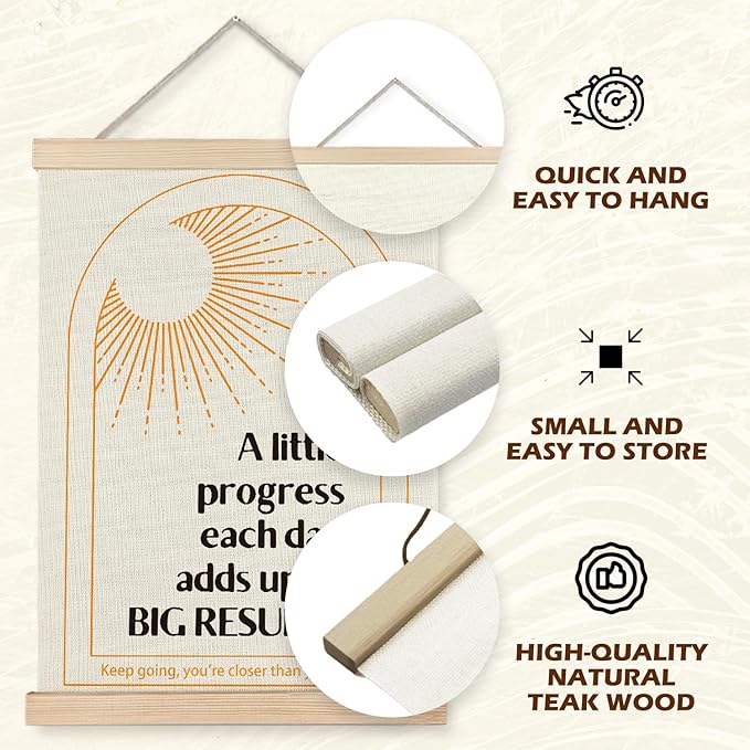 Supwhd Boho Positive Affirmations Wall Decor, Inspirational Add Up to Big - Image 5
