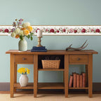 Vintage Rose Wallpaper Border 196x4 Inch Removable Wall Border Peel and Stick - Image 6