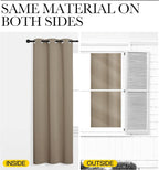 NICETOWN Taupe Blackout Curtains 120" Long - Image 6