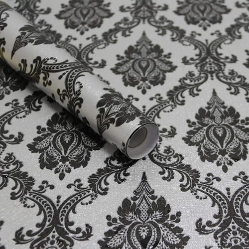 17.7" x118" Peel and Stick Wallpaper Black Wall Paper by Micpolo
