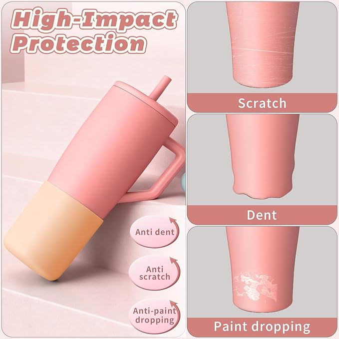Tall Silicone Boot Compatible with Brumate Era 40 oz 30 oz Tumbler with Handle, Protective Anti-Slip & Anti-Scratches Cover Bumper Accessories