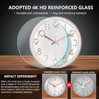 Wall Clock, Silent Wall Clocks Battery Operated 10 Inch- Modern Non Ticking - Image 5