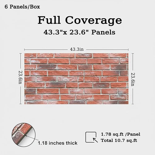 3D Faux Stone Wall Panels, 1.18" wall Panels - Image 2