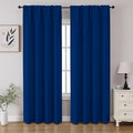 CUCRAF Royal Blue Blackout Curtains 84 inch Length 2 Panels Set, Rod Pocket by CUCRAF