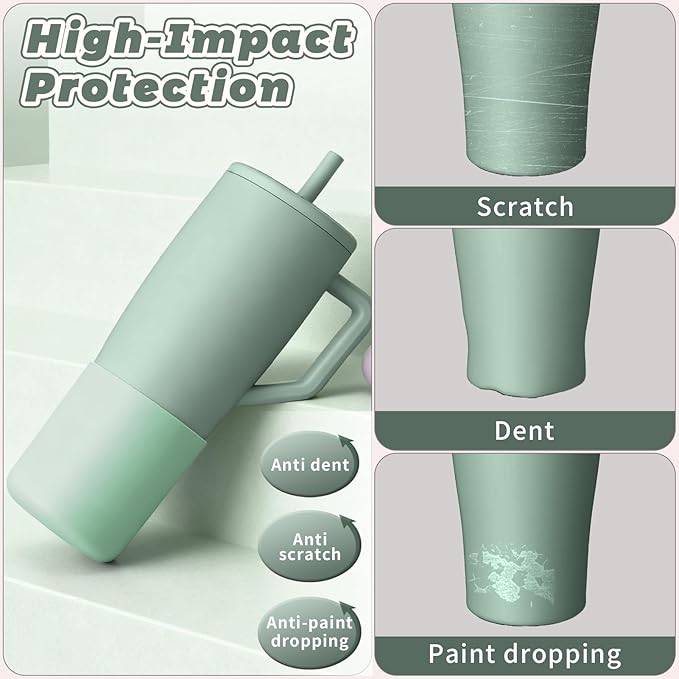 Tall Silicone Boot Compatible with Brumate Era 40 oz 30 oz Tumbler with Handle, Protective Anti-Slip & Anti-Scratches Cover Bumper Accessories