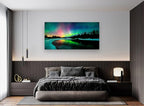 S01962 Wall Art Aurora scenery Painting on Canvas Stretched and Framed Canvas - Image 5