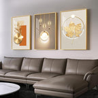 Framed Modern Luxury Gold Wall Art - Image 2