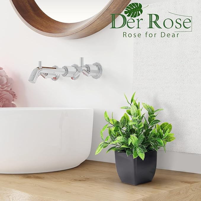 Der Rose 6 Pack Fake Plants Mini Artificial Plants - Image 7