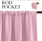 NICETOWN Blackout Curtains Window Draperies, Rouge Pink, 70 by 95 inches Long - Image 2