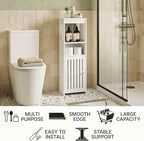 Narrow Bathroom Storage Cabinet, 5-Tier Slim Organizer - Image 6