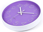 jomparis Purple Wall Clock 12 Inches Silent Quartz Wall Clock Lavender Decor - Image 6