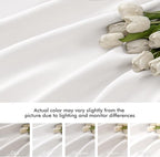 MIULEE Pure White Back Tab Blackout Curtains 108 Inch Long 2 Panels Set - Image 8