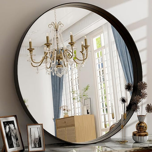 24 Inch Round Bathroom Mirror by EASLY
