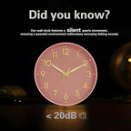 Mosewa Wall Clock 12 Inch, Battery Operated Silent Non-Ticking Modern Analog - Image 6