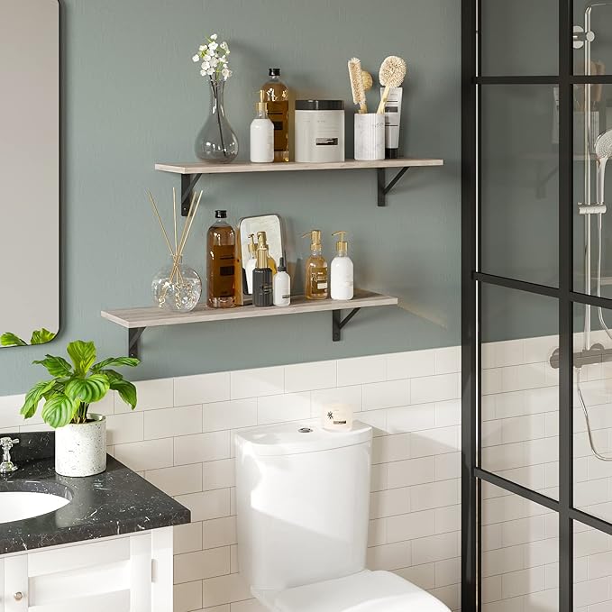 DINZI LVJ Wall Shelves, 23.6 x 7.9 x 6.1 Inch Floating Shelves - Image 4