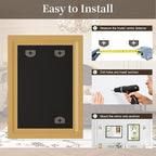 Syndra Black Wood Frame Bathroom Mirror, Waterproof Slim Deep Frame, - Image 9