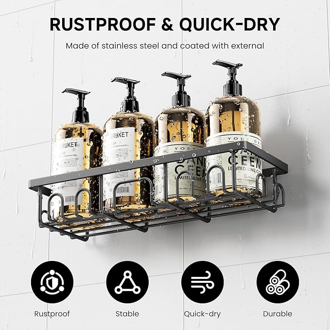 Shower Caddy, 5 Pack Shower Shelves - Image 3