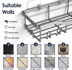 NESOMI Shower Caddy Adhesive Shower Organizer 7-Pack, Rustproof Stainless Steel - Image 9
