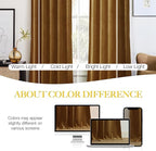 NICETOWN Gold Brown Velvet Curtains 2 Panels, Luxury and Soft Backdrops - Image 3