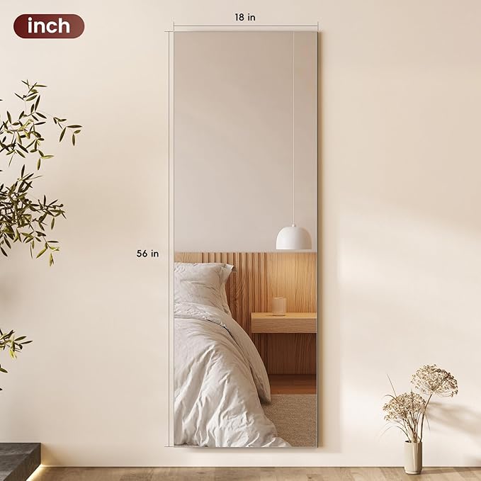Kosmonia Full Length Mirror, HD Reflection, Standing or Leaning Full Body Mirror - Image 3