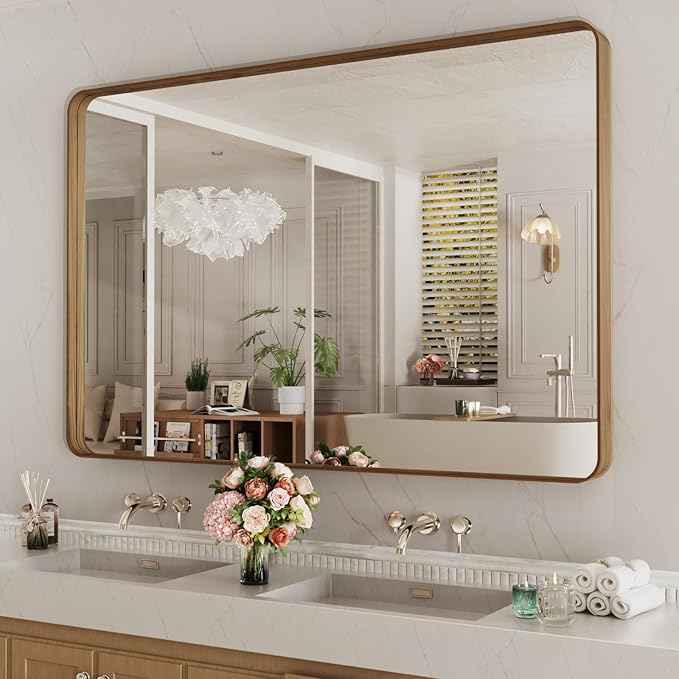 LOAAO 55X36 Inch Bathroom Mirror by LOAAO