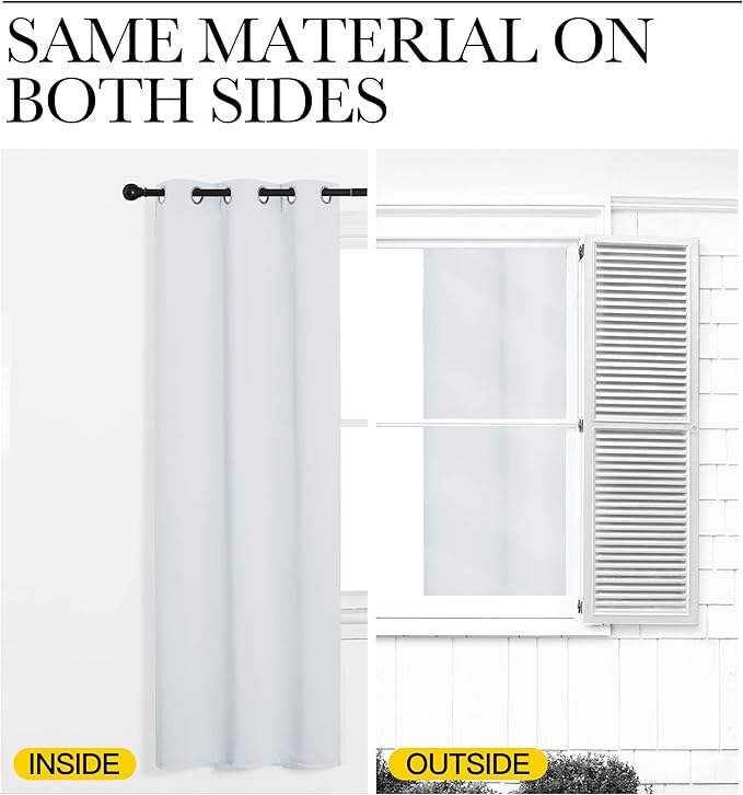 NICETOWN Room Darkening Curtain Panels, 2 Panels, 55 inches W x 108 inches - Image 6