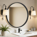 WallBeyond Round Wood Mirror - Image 2