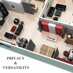 NICETOWN Privacy Room Divider Curtain Screen Partitions, Closet Door Curtain - Image 6