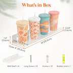 Lifewit Floating Shelves for Bathroom, Acrylic Wall Organizer for Perfume - Image 4