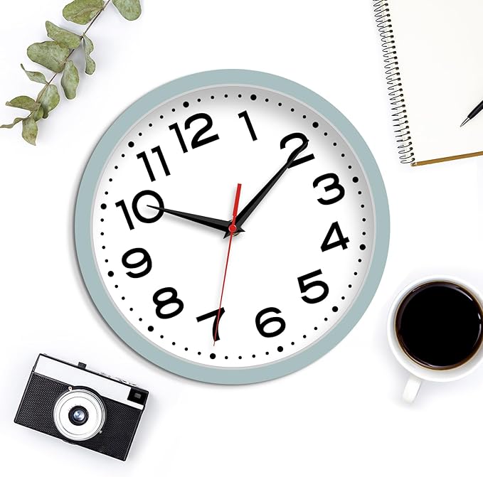 Roymnie Wall Clock Silent Non-Ticking Modern Clock Battery Operated 8 Inch - Image 7