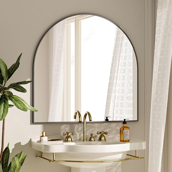 VooBang Wide Arched Wall Mirror, 31 x 32 inch Arch Bathroom Mirror, Wall - Image 8
