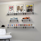 DOLLFIO Floating Shelves, 8 Sets Wall Shelves, Wooden Floating Shelves - Image 5