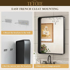 TETOTE 32 x 36 Inch Black Mirror - Image 5